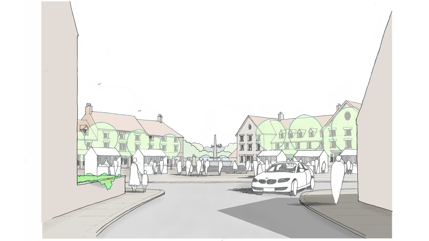 Flaxby Proposed Village Square View 1 1400x787
